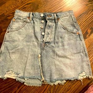 We The Free A line denim skirt
